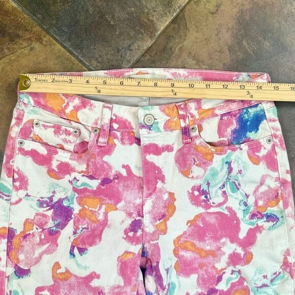Levi's Watercolor Floral Ankle Length Denim Skinny Legging 31 - Picture 4 of 11